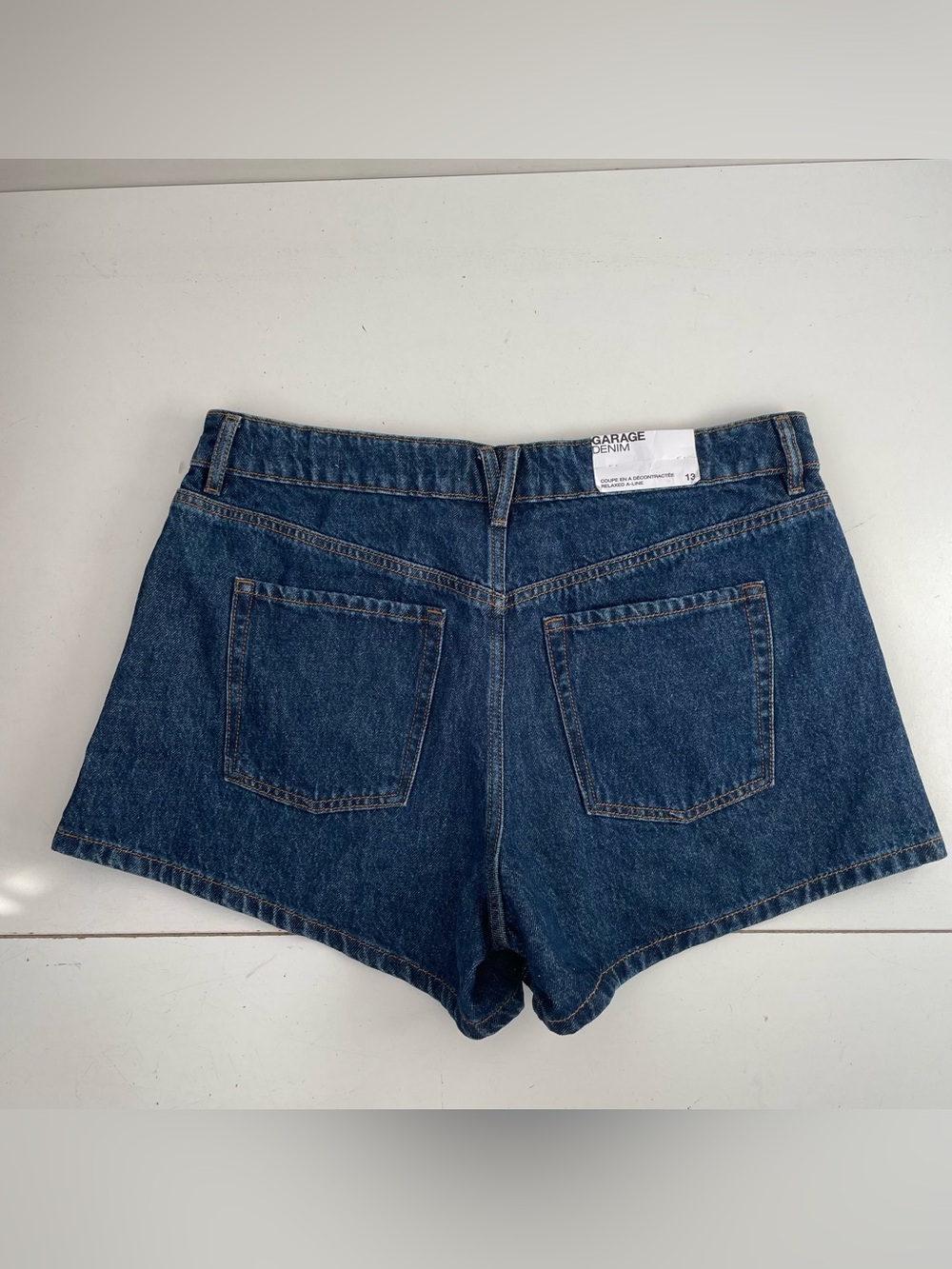 NEW Garage Denim Shorts Relaxed A-Line Jeans Lorie Blue Size 13/31 Cotton